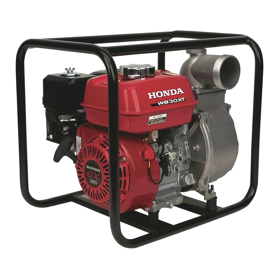 Honda WB20XT, WB30XT Manual