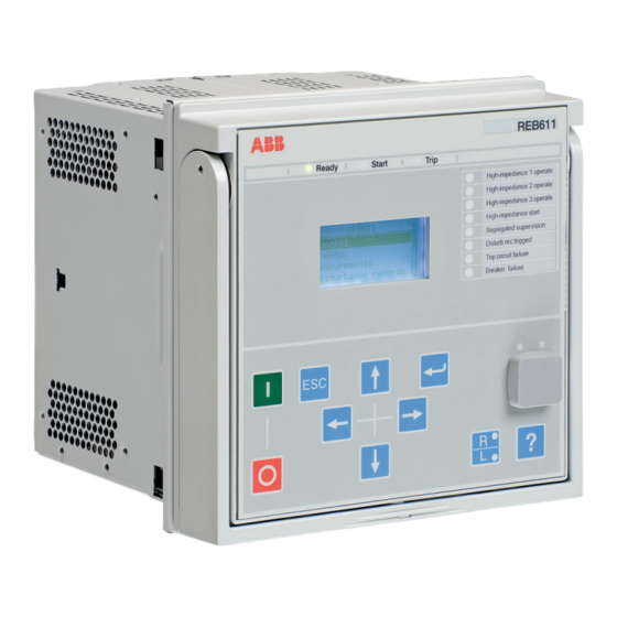 ABB Relion 611 series REB611 Product Manual