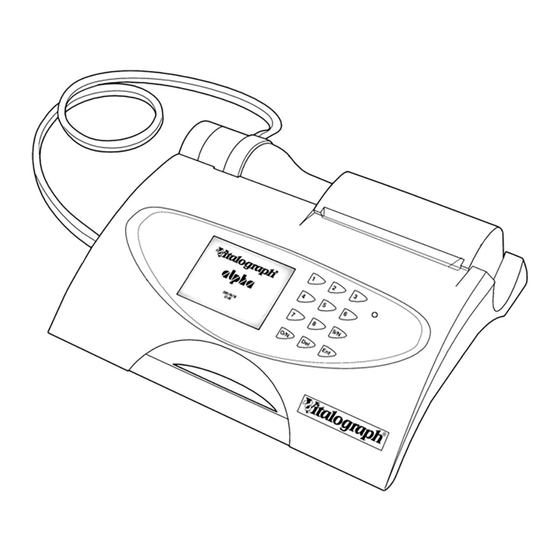 Vitalograph ALPHA 6000 Instructions For Use Manual