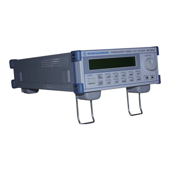 Rohde & Schwarz NGMO1 Service Manual