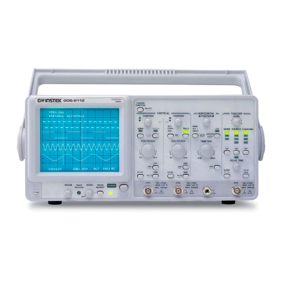 GW Instek GOS-6112 User Manual