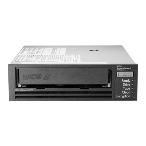User Manuals: HPE StoreEver LTO-8 Ultrium 30750 Drive