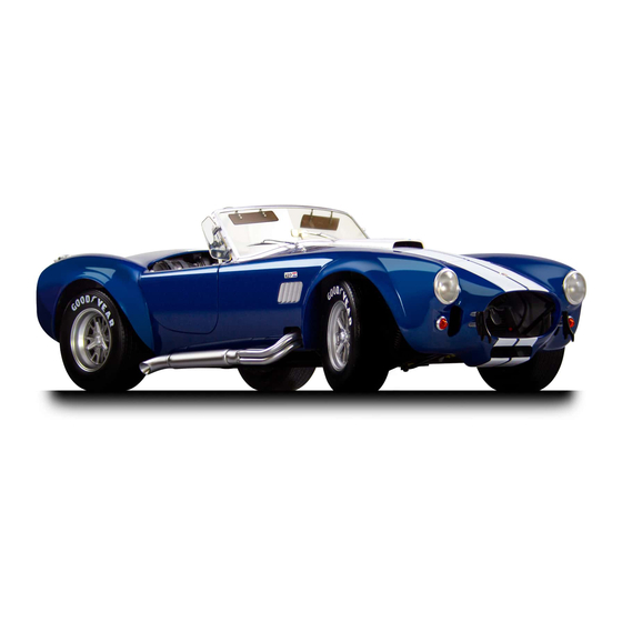 Agora SHELBY COBRA 427 SEMI-COMPETITION 1965 Build Instructions