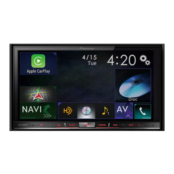 Pioneer AVIC-8000NEX Firmware Update Manual