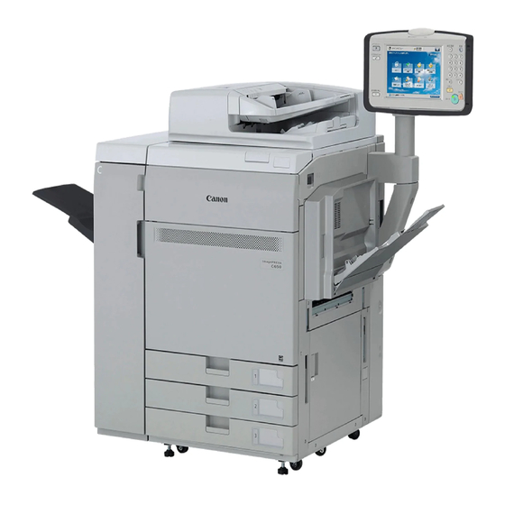 Canon ImagePRESS C850 Quick Manual