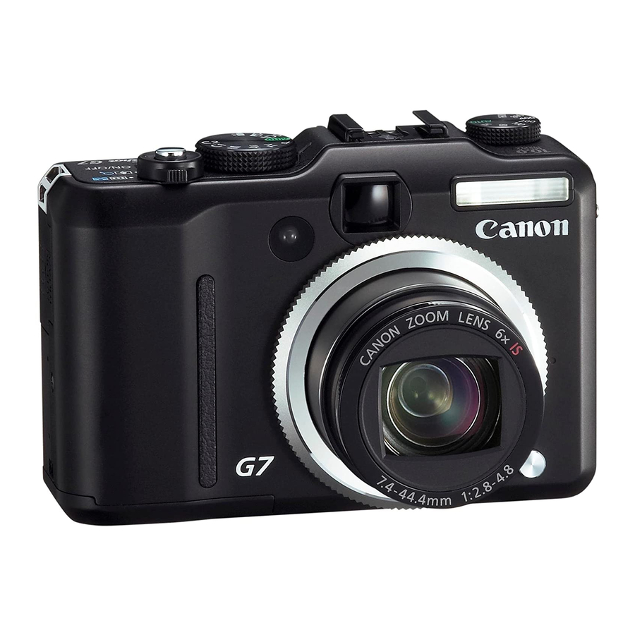 Canon PowerShot G7 User Guide Advanced Manuals