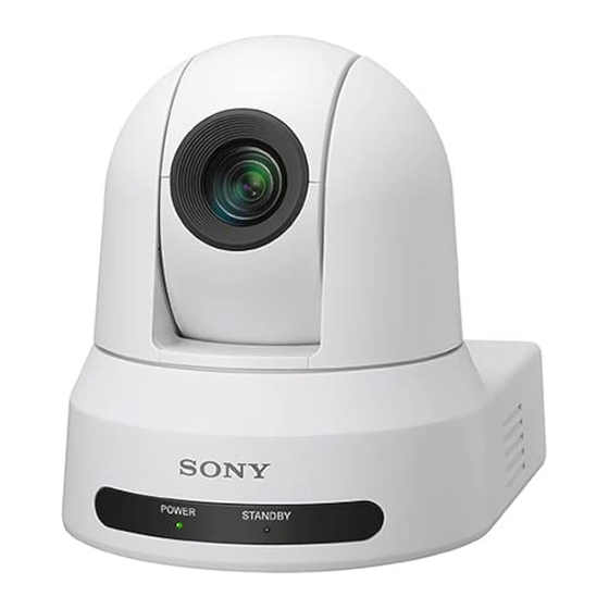 Sony SRG-X40UH PTZ Camera Manuals