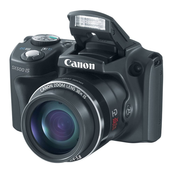 User Manuals: CANON POWERSHOT SX500IS Digital Camera