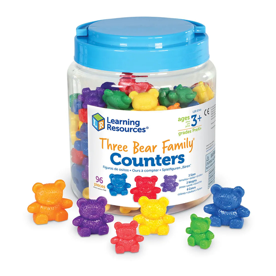 Learning Resources Three Bear Family Manual
