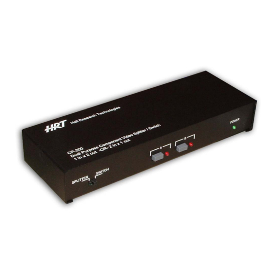 Hall Research Technologies CP-200 User Manual