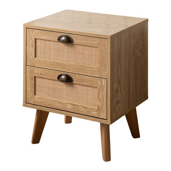 Mocka Savannah Two Drawer Bedside Assembly Instructions Manual