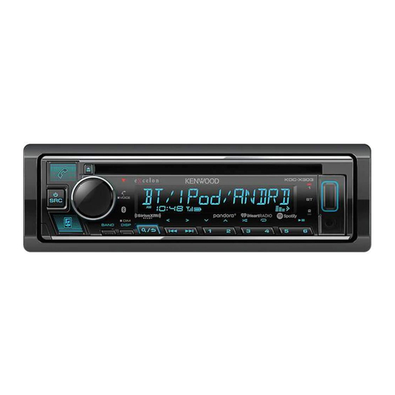 Kenwood KDC-BT375U Bluetooth Car Stereo Manuals