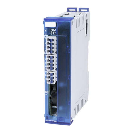 SIGMATEK DM 811 Instruction Manual