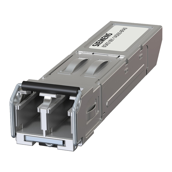 Siemens SIMATIC NET SFP Transceiver Manuals