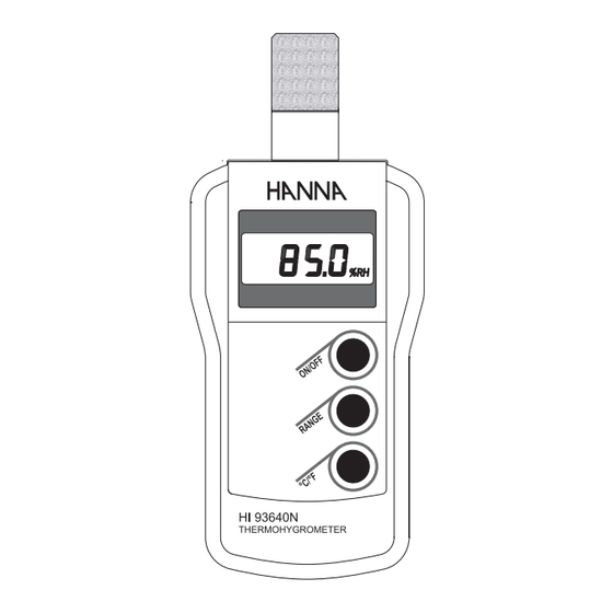 Hanna Instruments HI 93640N Instruction Manual