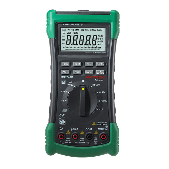 Mastech MS8240D Operating	 Instruction