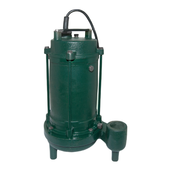 User Manuals: Zoeller 5054 Centrifugal Effluent Pump