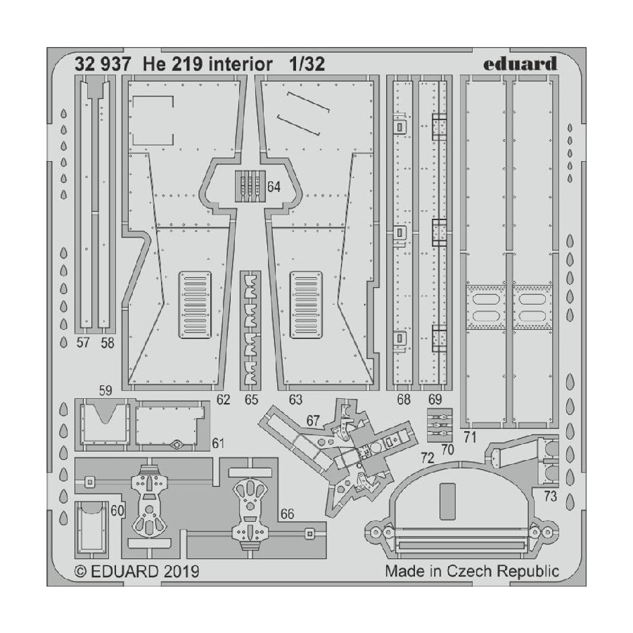 Eduard He 219 interior Assembly Instructions