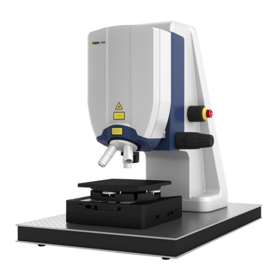 Polytec MSA-600 Operating Instructions Manual