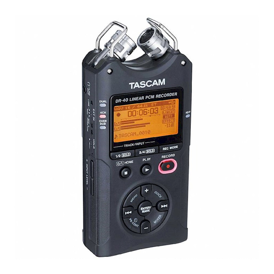 Tascam DR-40 Release Note