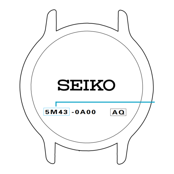Seiko 3M22 Manuals
