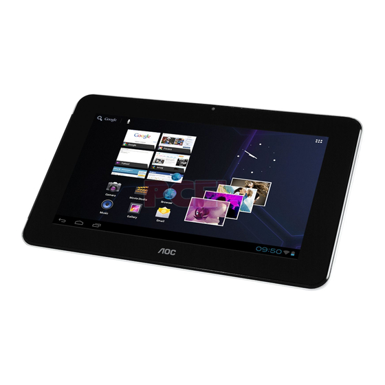 User Manuals: AOC MW0713 Tablet Computer