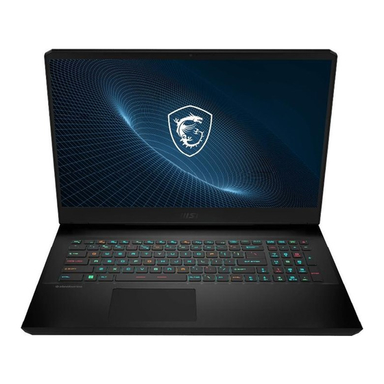 MSI GP76 Vector 12UH-299IT User Manual