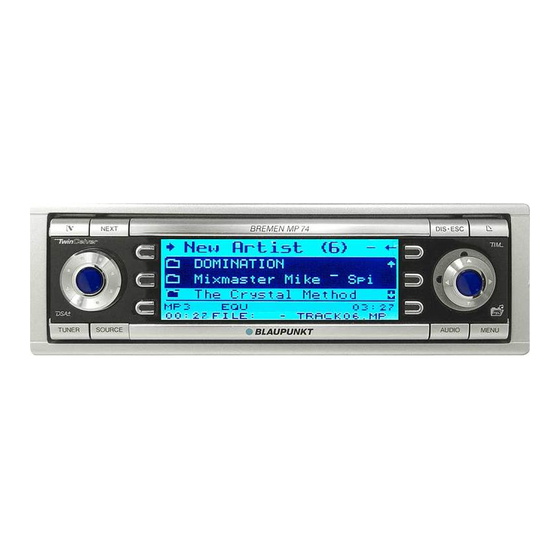 Blaupunkt Bremen MP74 US Operating And Installation Instructions