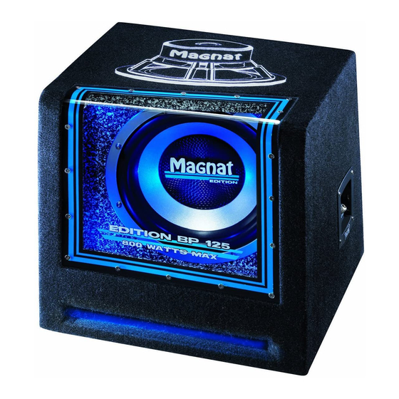 Magnat Audio Edition BP 130 Owner's Manual/Warranty Document