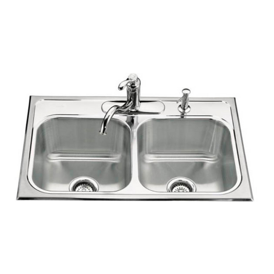 Kohler K-3199 Self-Rimming Kitchen Sink Manuals