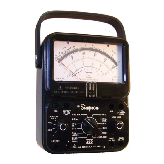 Simpson 260-8PRT Instruction Manual