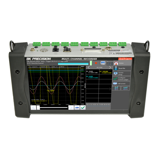 SEFRAM DAS220BAT User Manual