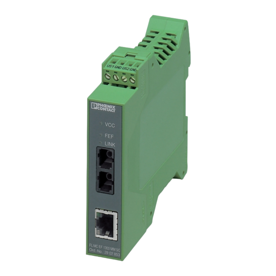 Phoenix Contact FL MC EF 1300 MM SC Installation Notes For Electricians