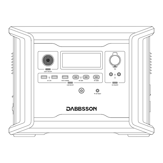 DABBSSON DBS1300 Portable Power Station Manuals
