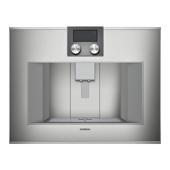 Gaggenau CM450112+ Instruction Manual