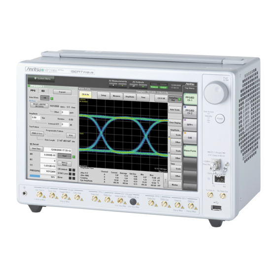 Anritsu MP2100A BERTWave Operation Manual