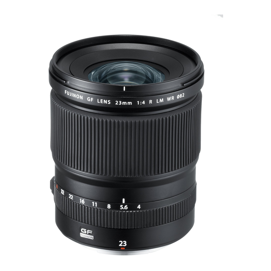 FujiFilm FUJINON GF23mmF4 R LM WR Owner's Manual