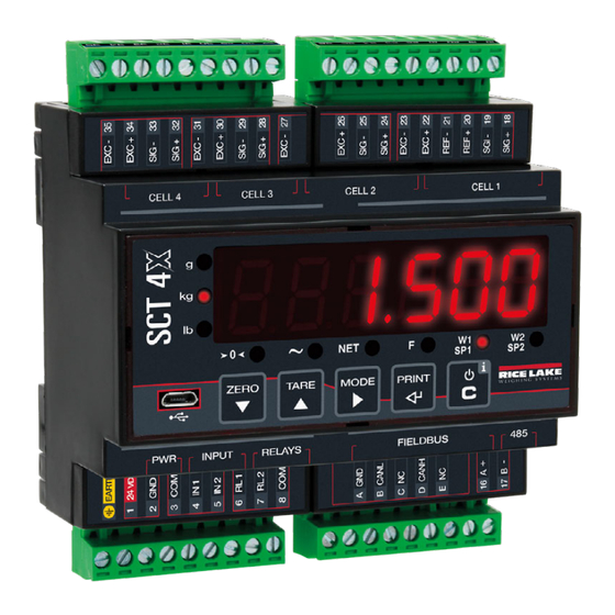 Rice Lake SCT-4X-PROFINET Quick Start Manual