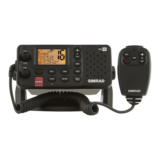 Simrad RS12 VHF User Manual