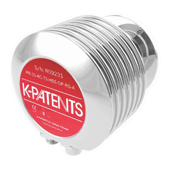 K-Patents PR-33-AC Instruction Manual