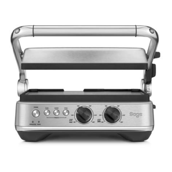 Sage the BBQ Press & Grill SGR700 Manuals