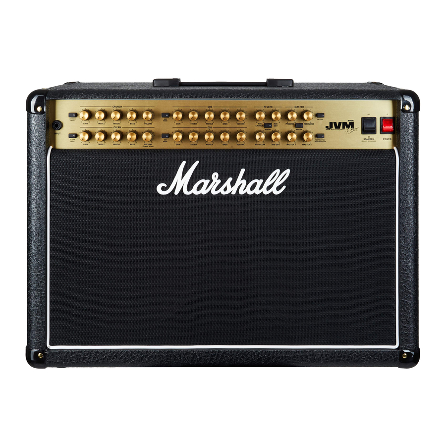 Marshall JVM410C Combo, JVM410H Head Manual
