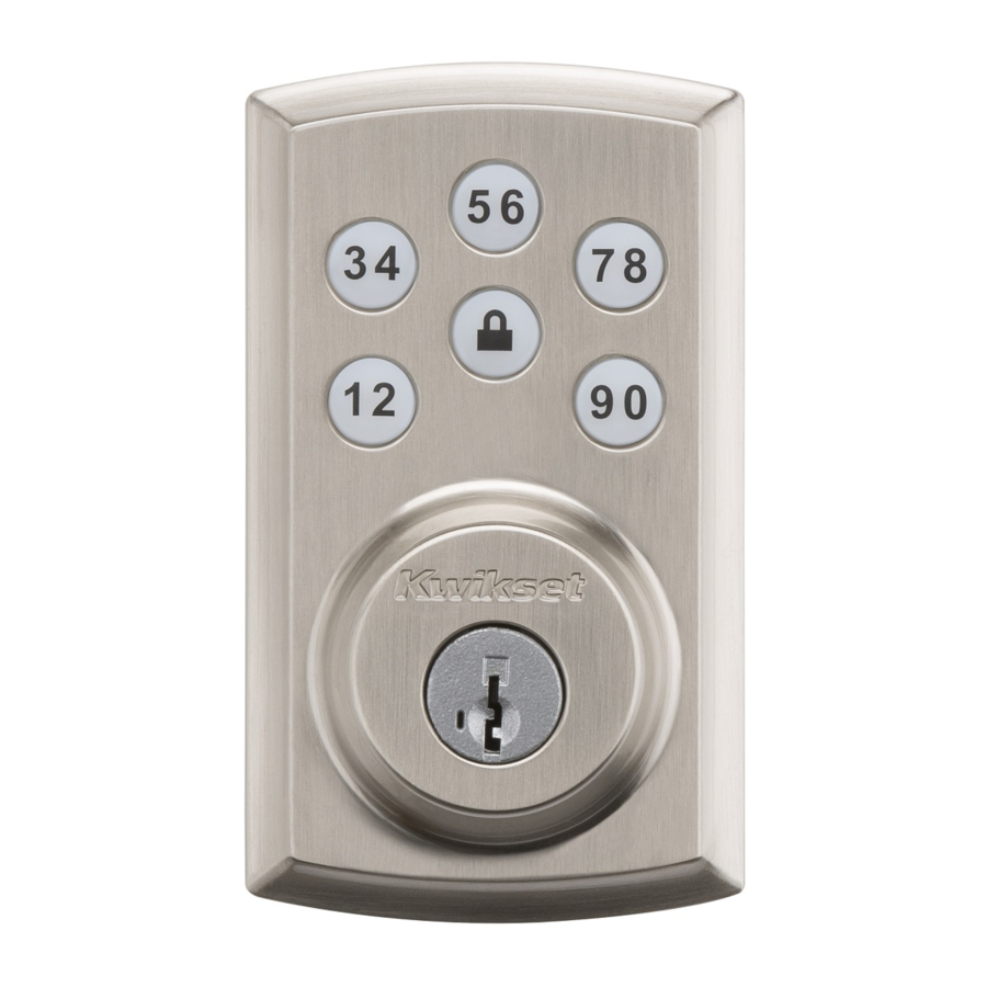 KWIKSET SMARTCODE 888 INSTALLATION AND USER MANUAL Pdf Download