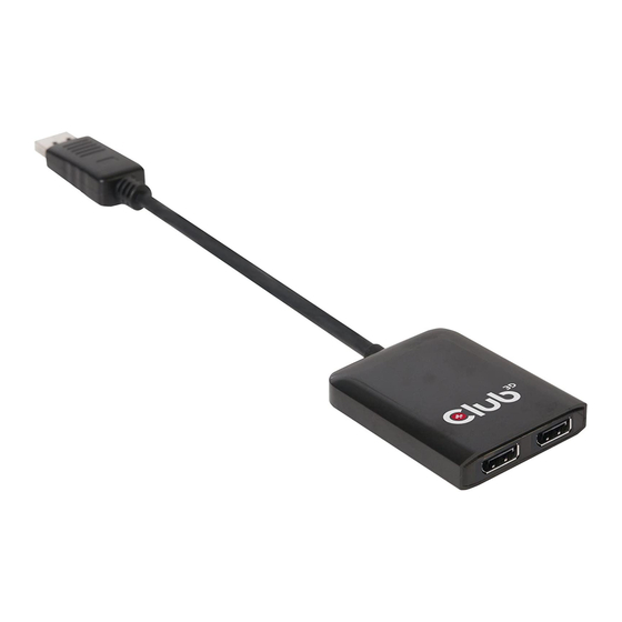 User Manuals: Club 3D CSV-6200 Multi Stream Transport