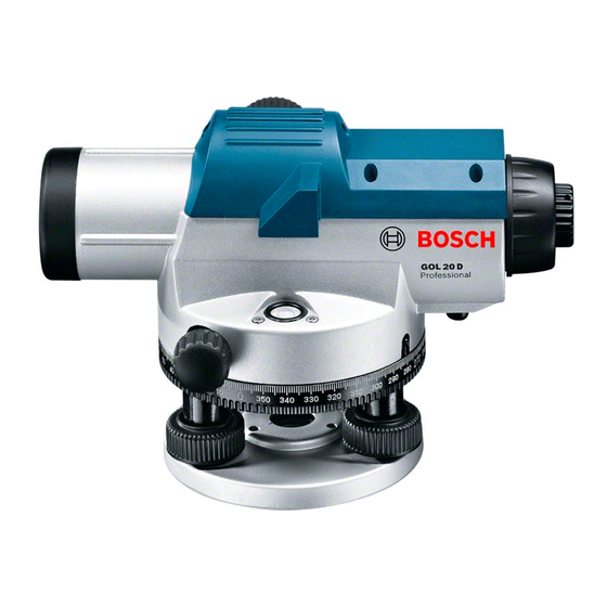 Bosch GOL 20 D Instructions