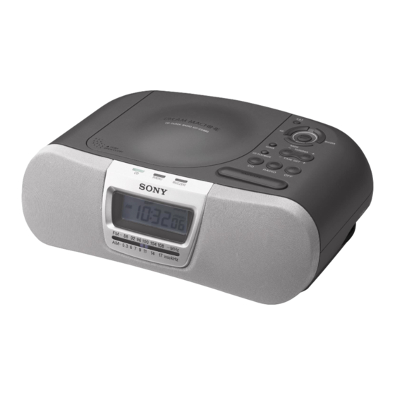 Sony DREAM MACHINE ICF-CD830 Operating Instructions