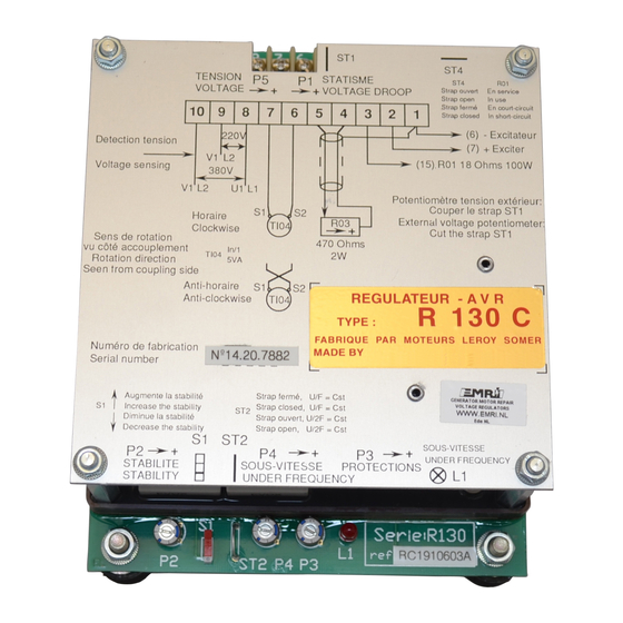 Leroy-Somer R 130 Series Installation And Maintenance Manual