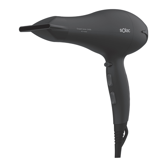 SOLAC Expert 2400 Ionic Instructions For Use Manual