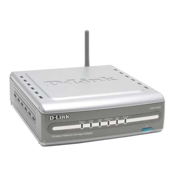 D-Link DSM-G600 - MediaLounge Wireless G Network Storage Enclosure NAS Server Manuals