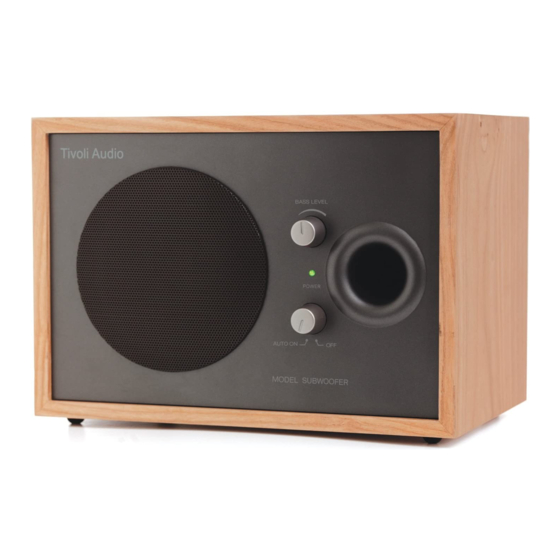 Tivoli Audio Subwoofer Owner's Manual
